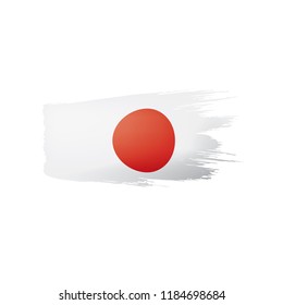 Japan flag, vector illustration on a white background.