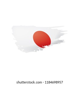 Japan flag, vector illustration on a white background.