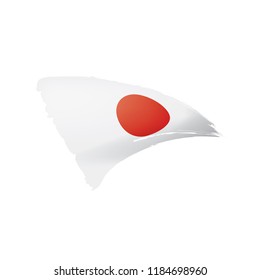 Japan flag, vector illustration on a white background.