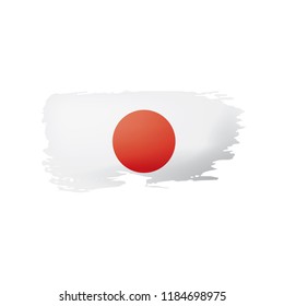 Japan flag, vector illustration on a white background.