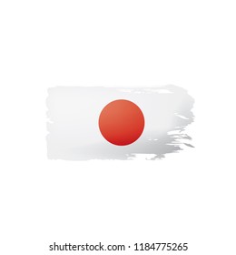Japan flag, vector illustration on a white background.
