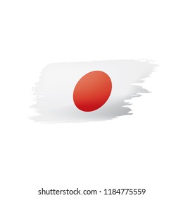 Japan flag, vector illustration on a white background.