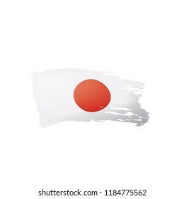 Japan flag, vector illustration on a white background.