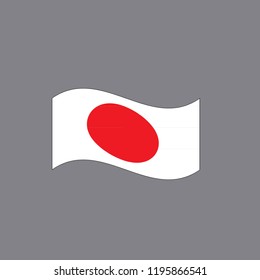 Japan flag, vector illustration on a white background