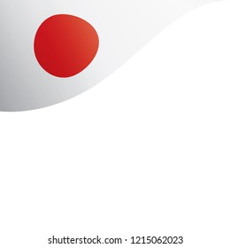 Japan flag, vector illustration on a white background
