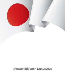 Japan flag, vector illustration on a white background
