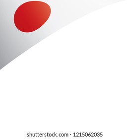 Japan flag, vector illustration on a white background