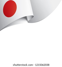 Japan flag, vector illustration on a white background