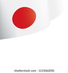Japan flag, vector illustration on a white background