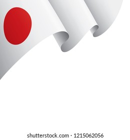 Japan flag, vector illustration on a white background