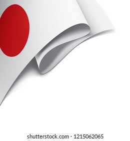 Japan flag, vector illustration on a white background