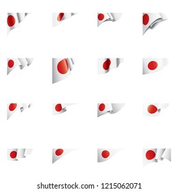 Japan flag, vector illustration on a white background