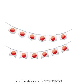 Japan flag, vector illustration on a white background