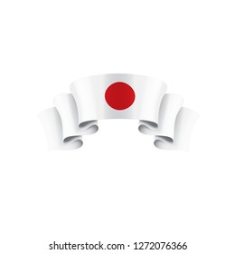 Japan flag, vector illustration on a white background