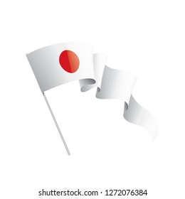 Japan flag, vector illustration on a white background