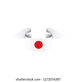 Japan flag, vector illustration on a white background