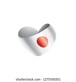 Japan flag, vector illustration on a white background