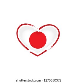 Japan flag, vector illustration on a white background