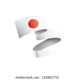 Japan flag, vector illustration on a white background