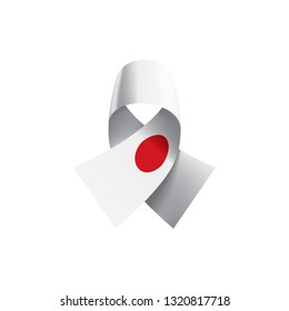 Japan flag, vector illustration on a white background
