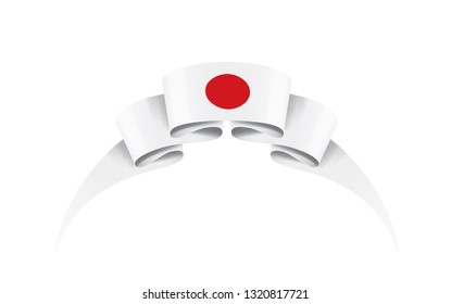 Japan flag, vector illustration on a white background