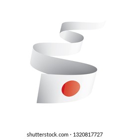 Japan flag, vector illustration on a white background