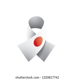 Japan flag, vector illustration on a white background