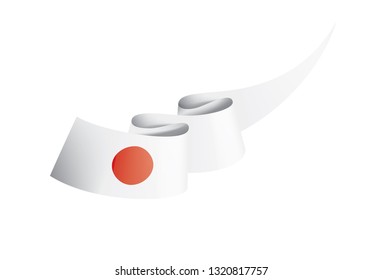 Japan flag, vector illustration on a white background