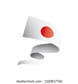Japan flag, vector illustration on a white background