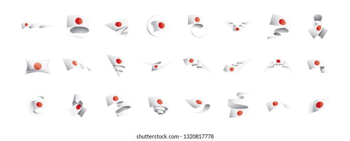 Japan flag, vector illustration on a white background