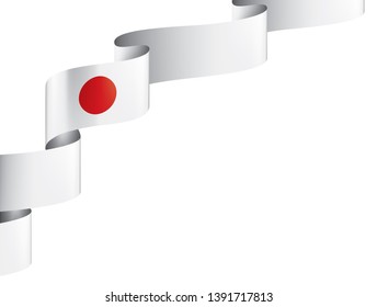 Japan flag, vector illustration on a white background