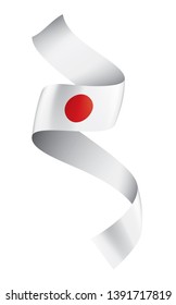 Japan flag, vector illustration on a white background