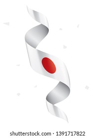 Japan flag, vector illustration on a white background