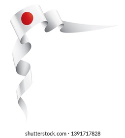 Japan flag, vector illustration on a white background