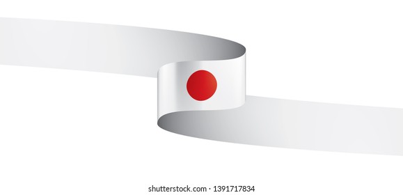 Japan flag, vector illustration on a white background