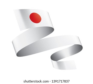 Japan flag, vector illustration on a white background