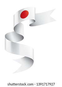 Japan flag, vector illustration on a white background