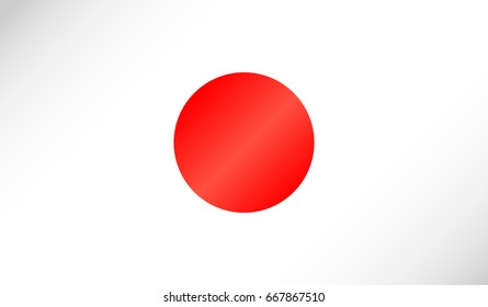 Japan flag vector metallic