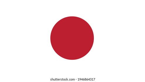 Japan Flag Vector - Offizielle japanische Flagge mit Originalfarbe und -größe