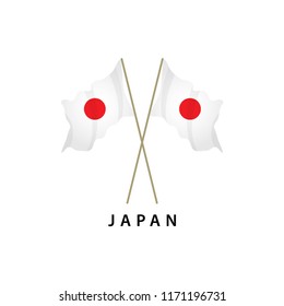 Japan Flag Vector Template Design Illustration