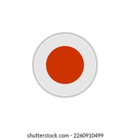Juego de iconos de banderas de Japón, símbolo del símbolo del vector del día de la independencia de Japón