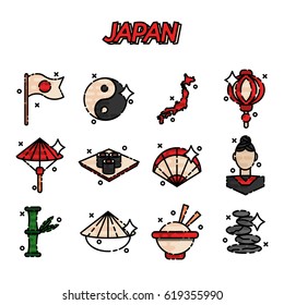 Japan Flat Icons