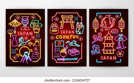 Japan Flyer Concepts. Vector Illustration Of Country Promotion.