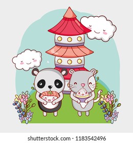 Japan food and animals kawaii