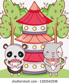 Japan food and animals kawaii