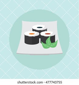 japan food sushi vector illustration