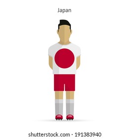 Japan football player. Soccer uniform. Vector illustration.