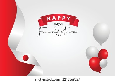 Japan Foundation Day Background With Elegant Design