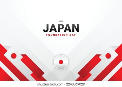 Japan Foundation Day Background With Elegant Design