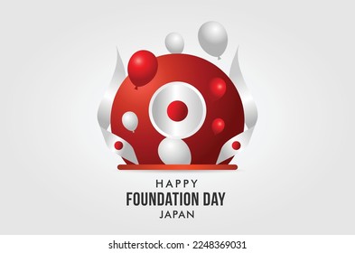 Fondo del Día de la Fundación de Japón con diseño elegante